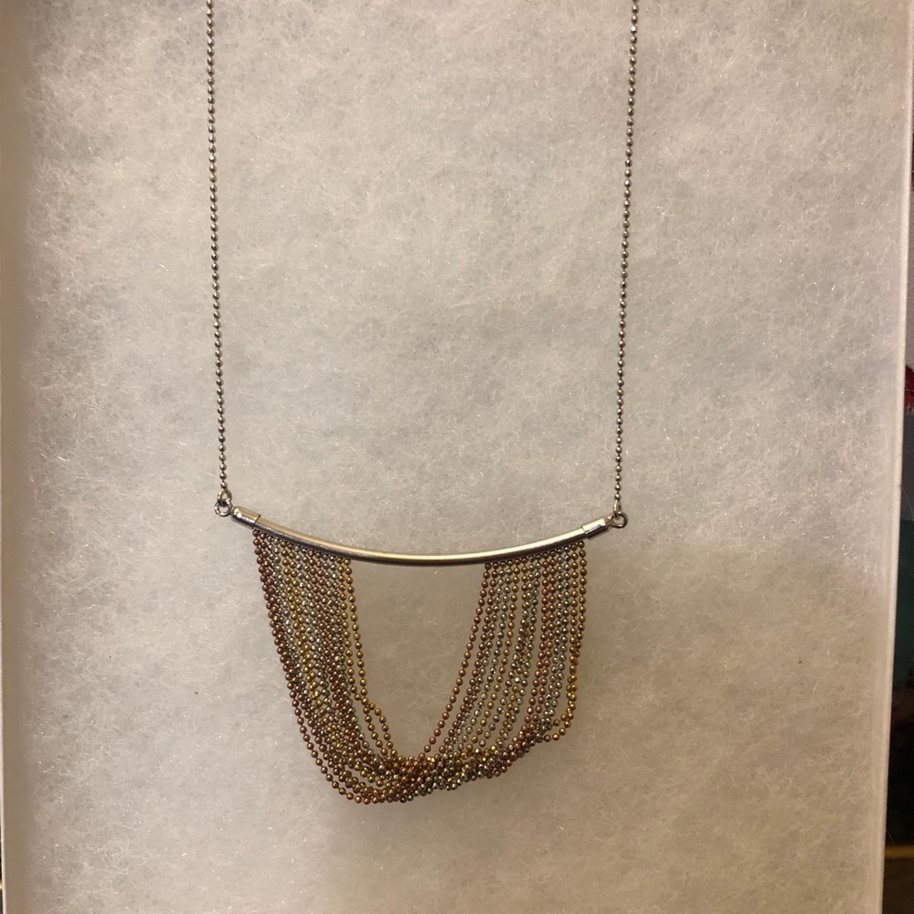 Sterling silver and Gold Necklace